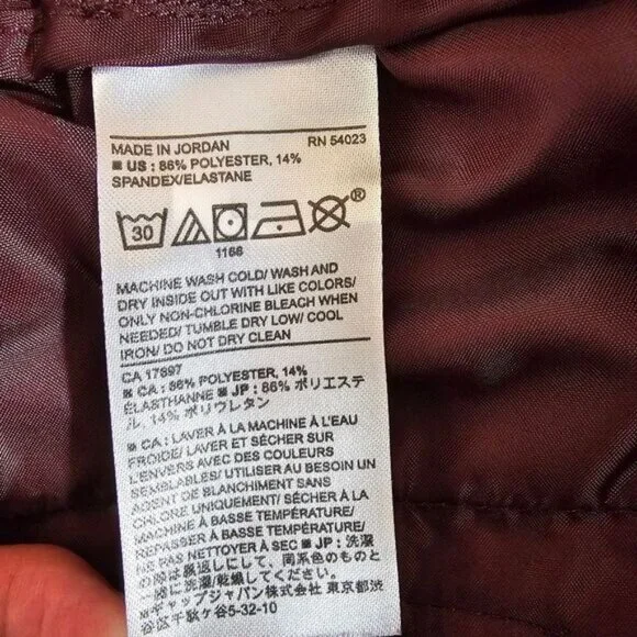 Banana Republic Lightweight Pants In Burgundy - Size L - Picture 8 of 8